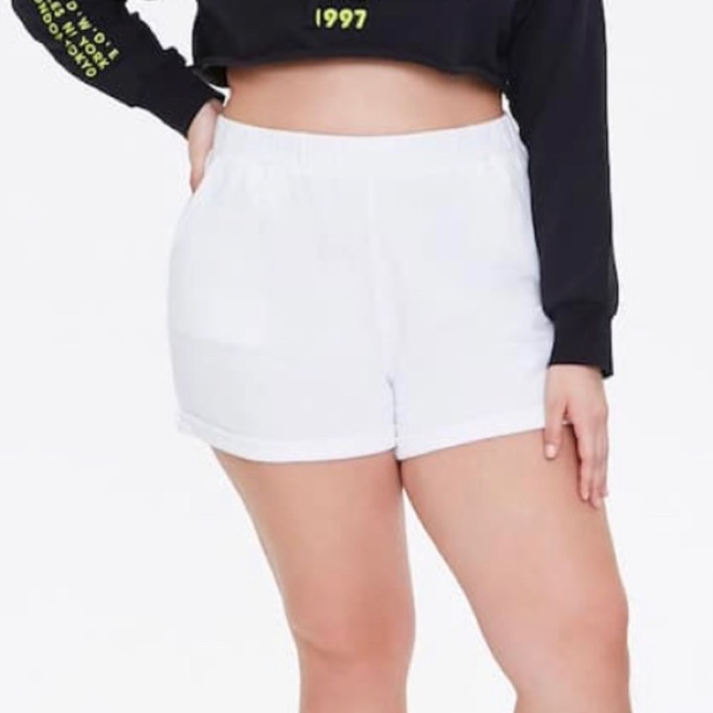 White French terry shorts